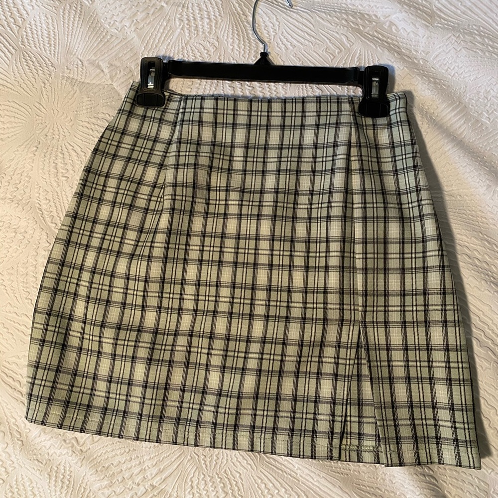 Plaid Green Princess Polly Mini Skirt